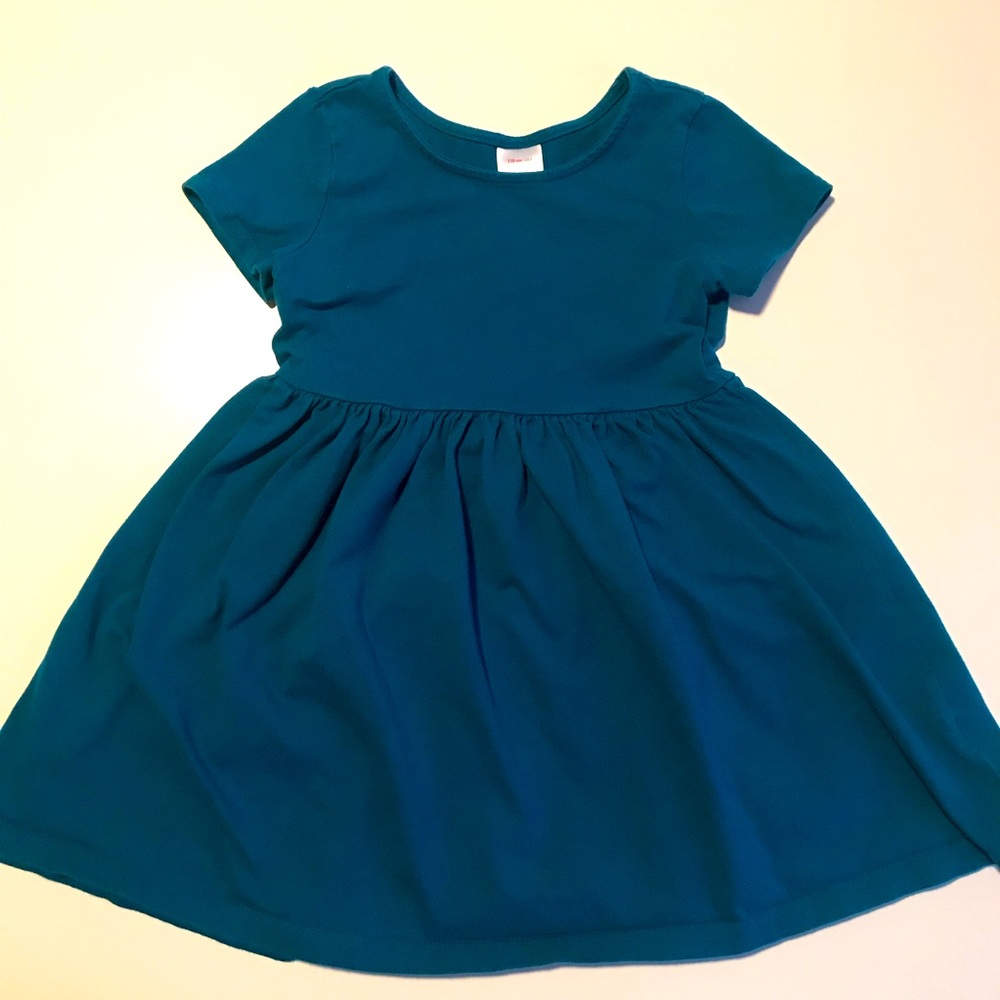 5T Hanna Andersson teal play dress
